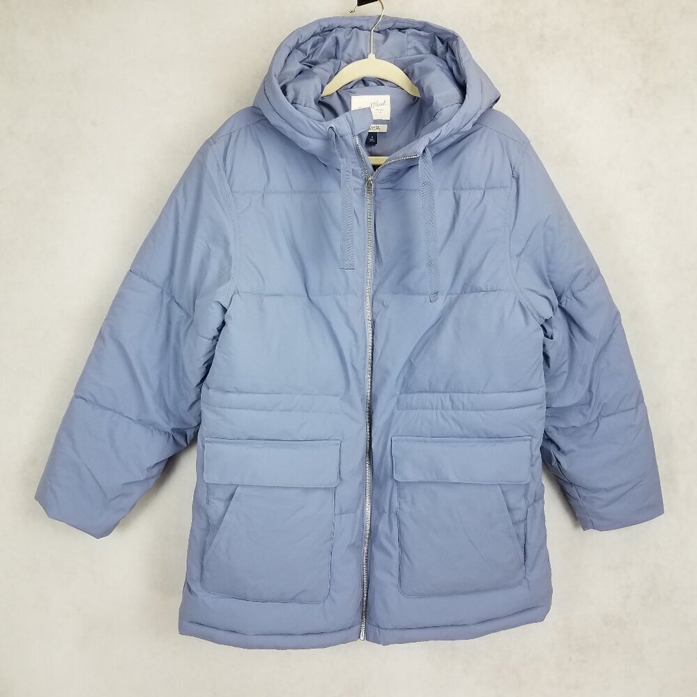 NWT Universal Thread Puffer Jacket Coat Hooded in Blue Women XS NWT $50